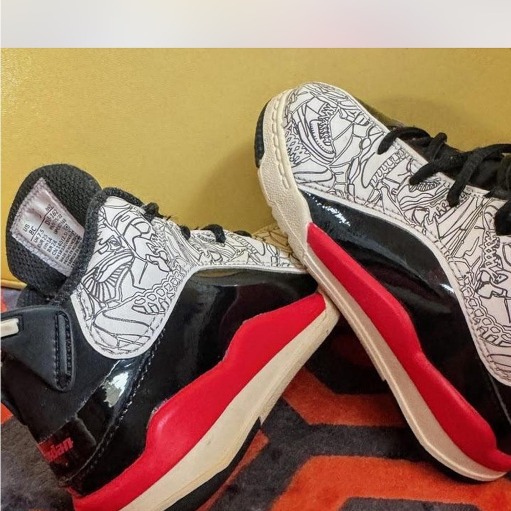 Kids Jordan Dub Zero Sneakers - Black, White, and Red